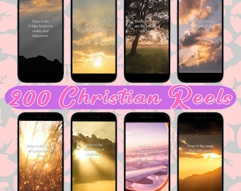 200 christliche Rollen, Motivationsvideos, Inspirational Reels, Christliche Zitate, Bibelverse, Social Media Reels, Christian PLR,