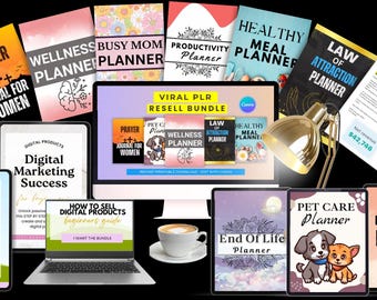 Beschäftigte Mama Planer Kit | Canva Vorlagen, Wiederverkaufsrechte (Digitaler Download) | PLR druckbare Planer | Sofortdownload| DFY Digitales Produkt