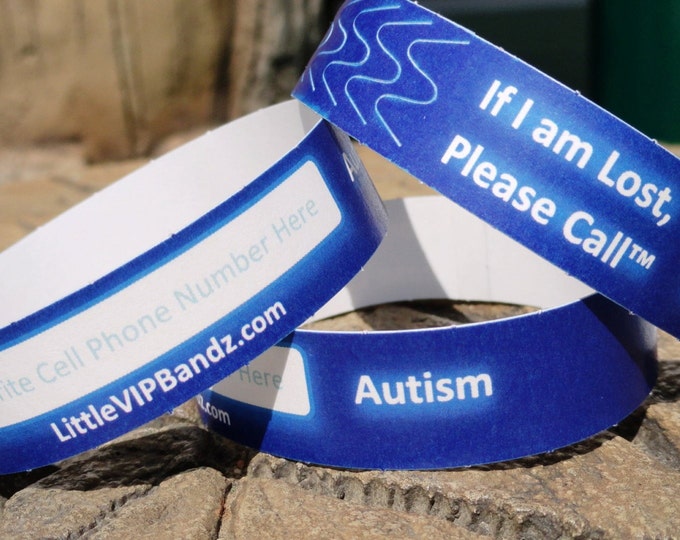 Kids Safety ID Wristband Autism 8/pack Etsy