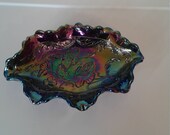 Fenton Carnival Iridescent Glass Dish