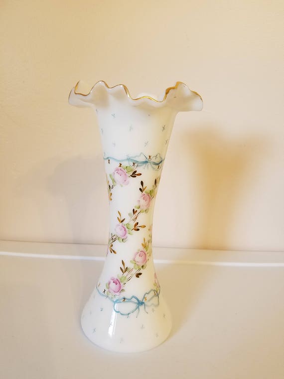 Vintage Fenton Charleton Vase Etsy