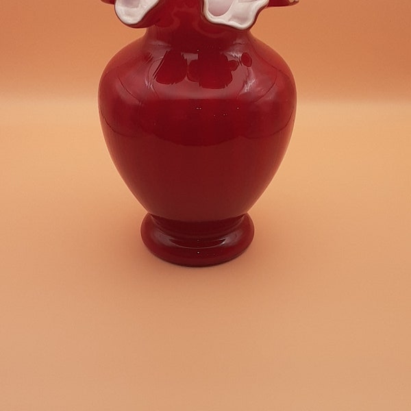 Vintage 1962 Red Fenton Vase