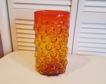 Blenko Amberina Bubble Vase