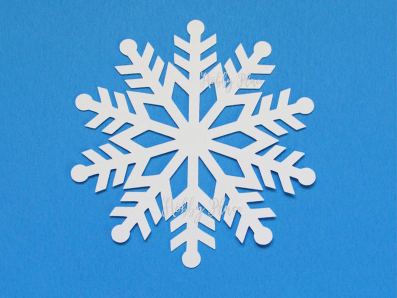 Paper Snowflakes Cutouts White Snowflake Die Cuts Paper Etsy