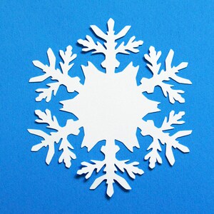 25 Assorted Paper snowflakes/Snowflake gift tags/ White Snowflake paper die cuts/ 25 tag snowflake cutouts /Paper Snowflakes image 5