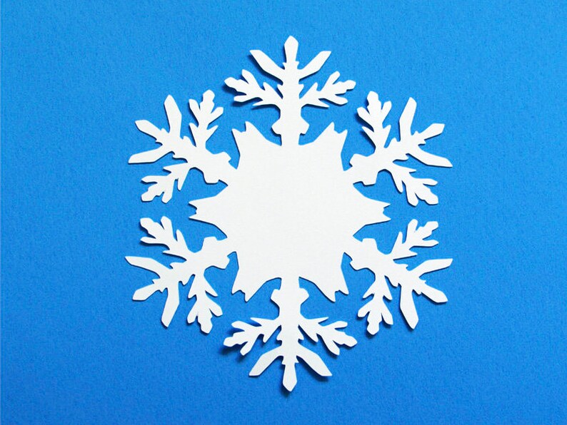 25 Assorted Paper snowflakes/Snowflake gift tags/ White Snowflake paper die cuts/ 25 tag snowflake cutouts /Paper Snowflakes image 5