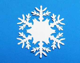 Paper snowflake cutouts snowflake die cuts white snowflakes paper snowflakes christmas snowflakes 3D paper snowflakes