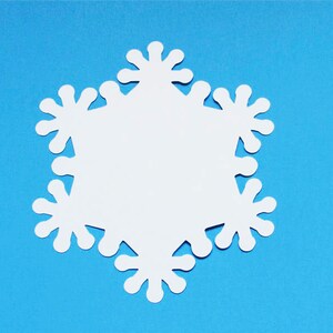 25 Assorted Paper snowflakes/Snowflake gift tags/ White Snowflake paper die cuts/ 25 tag snowflake cutouts /Paper Snowflakes image 2