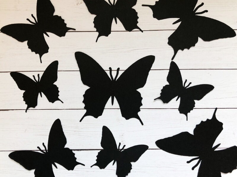 3D Butterflies – Black 24 Pcs – Sales Decor
