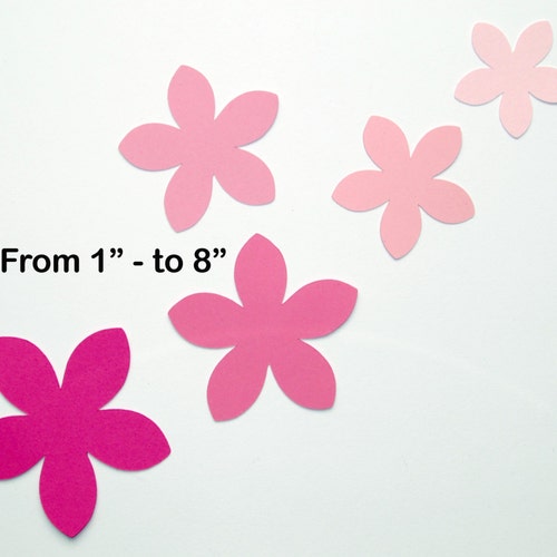 Flower Die Cuts Flower Embellishments Paper Flower Flowers Etsy