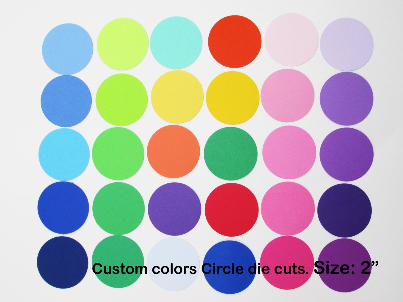 2 Inch Paper Circle Cutouts Paper Circles Cardstock Circle Die Etsy