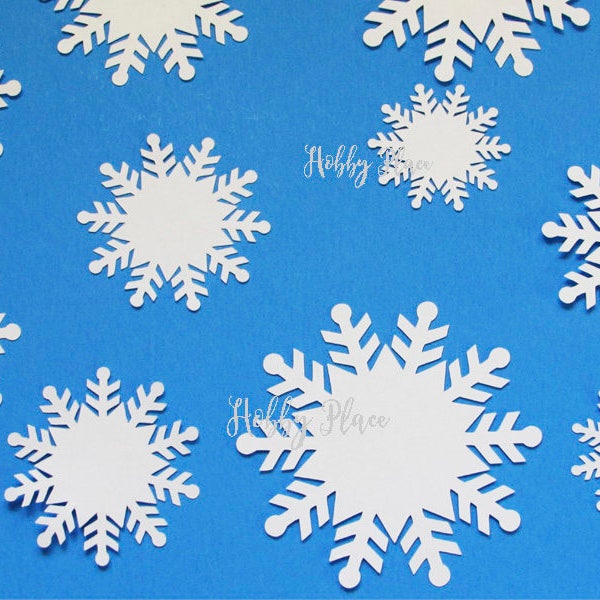 Paper Snowflakes Snowflake Die Cuts Paper snowflake cutouts  Cardstock Snowflake  Snowflake Paper Punch Snowflake decor