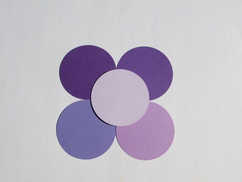 Circle Die Cuts/ Purple Mix/ 10pc./ Pick Your Size 4 - Etsy