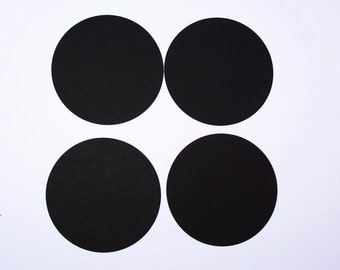 Circle die cuts/Black/ 50pc/ your choice of size, 1",1.5",2",2.5",3.5", great for tags, scrapbooking, baby shower