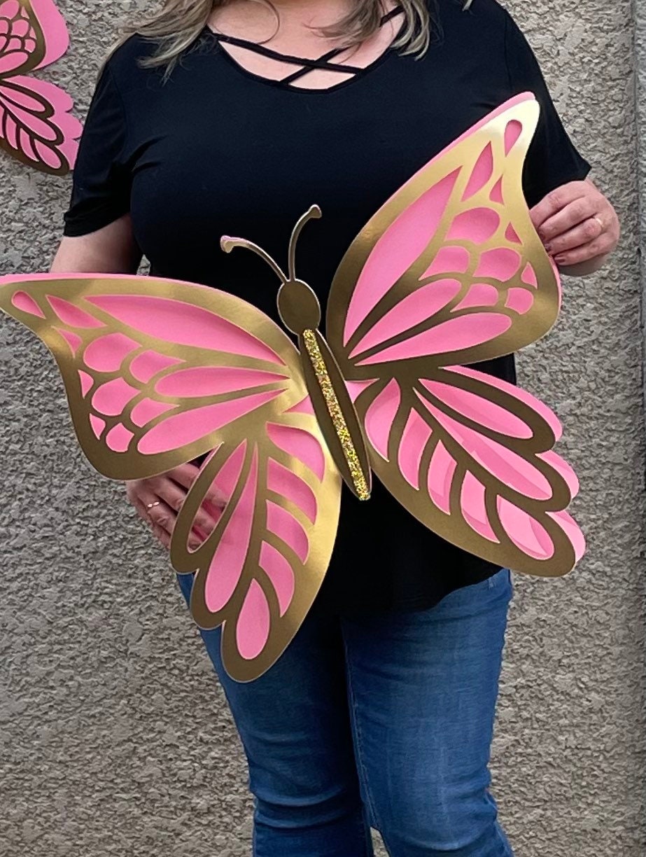 Large paper butterfly 3D paper butterfly Big butterfly cutouts Etsy