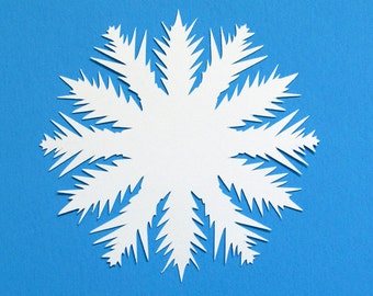 White Snowflake paper die cuts/ Snowflake Die Cut /Cardstock Snowflake/ Snowflake Paper Punch/ Paper Snowflake /