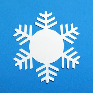 25 Assorted Paper snowflakes/Snowflake gift tags/ White Snowflake paper die cuts/ 25 tag snowflake cutouts /Paper Snowflakes image 3