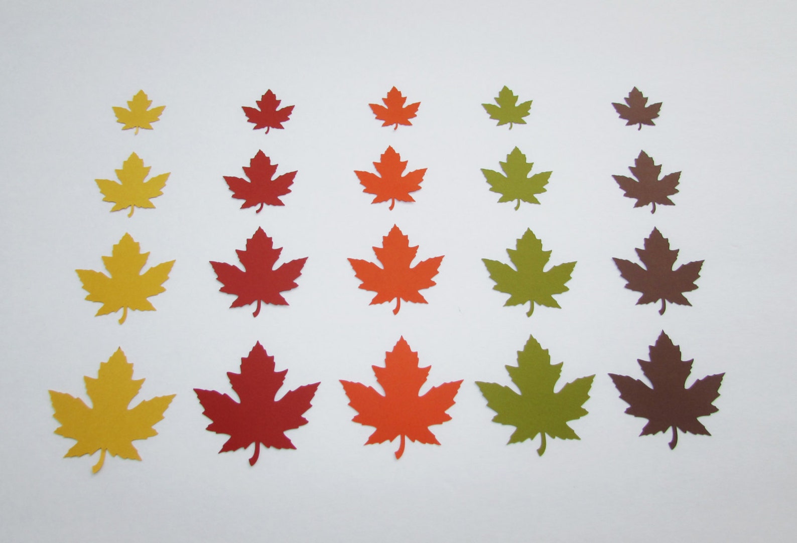 Paper Leaf Die Cuts Maple Leaf Cutouts Fall Leaves Etsy