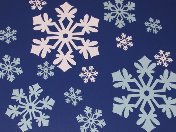 Paper snowflake cutouts snowflake die cuts white snowflakes paper  snowflakes christmas snowflakes 3D paper snowflakes