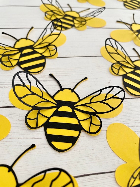 Bumble Bee Paper Cutouts 3D Bumble Bee Decor Bee Decor Theme