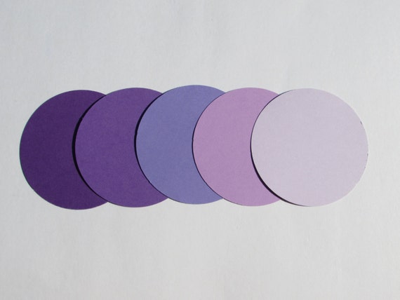 Purple Circle Cutouts Purple Paper Circles Die Cuts Purple Paper Rounds  Paper Confetti Circles 