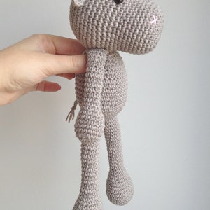 Hippo Plush, Hippo Stuffed animal, Hippo Plushie, Hippo Stuffed Toy, Crochet Hippo image 4