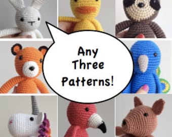 Amigurumi Pattern Collection: Pick any 3