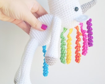 Unicorn Plush, Unicorn Stuffed Animal, Unicorn Plushie, Unicorn Stuffed Toy, Crochet Unicorn