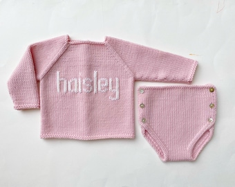 Name Sweater and Diaper Cover