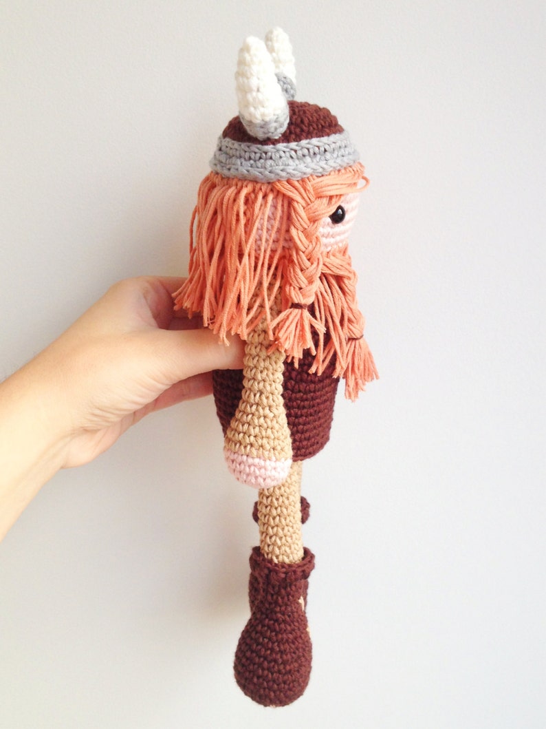 Viking Amigurumi Pattern, Viking Crochet Pattern, Crochet Viking, Norse Amigurumi Pattern image 2