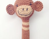 Monkey Rattle, Baby Rattle, Rattle, Soft Baby Rattle