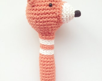 Fox Rattle, Baby Rattle, Rattle, Soft Baby Rattle