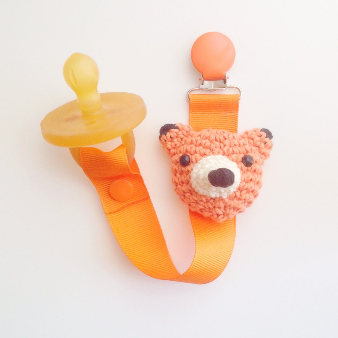 Fox Pacifier Clip Fox Paci Clip Ribbon Pacifier Clip Paci Etsy Israel
