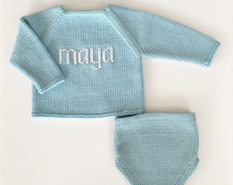 Name Sweater and Diaper Cover