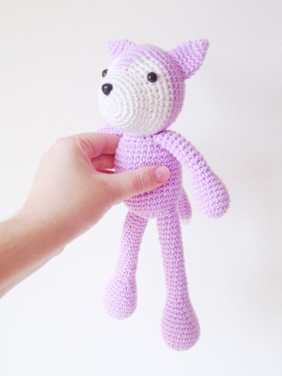 purple wolf plush
