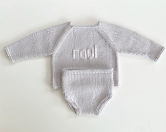 Name Sweater and Diaper Cover