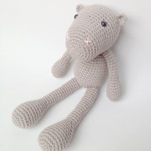 Hippo Plush, Hippo Stuffed animal, Hippo Plushie, Hippo Stuffed Toy, Crochet Hippo image 5