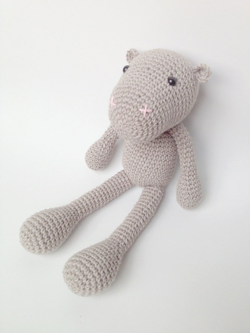 Hippo Plush, Hippo Stuffed animal, Hippo Plushie, Hippo Stuffed Toy, Crochet Hippo image 5