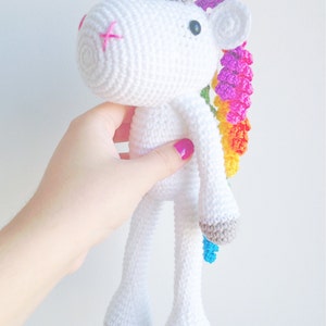 Unicorn Plush, Unicorn Stuffed Animal, Unicorn Plushie, Unicorn Stuffed Toy, Crochet Unicorn image 3