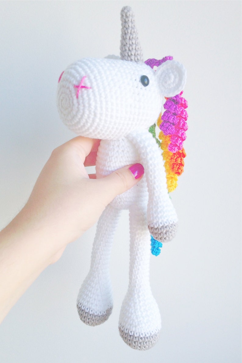 Unicorn Plush, Unicorn Stuffed Animal, Unicorn Plushie, Unicorn Stuffed Toy, Crochet Unicorn image 3