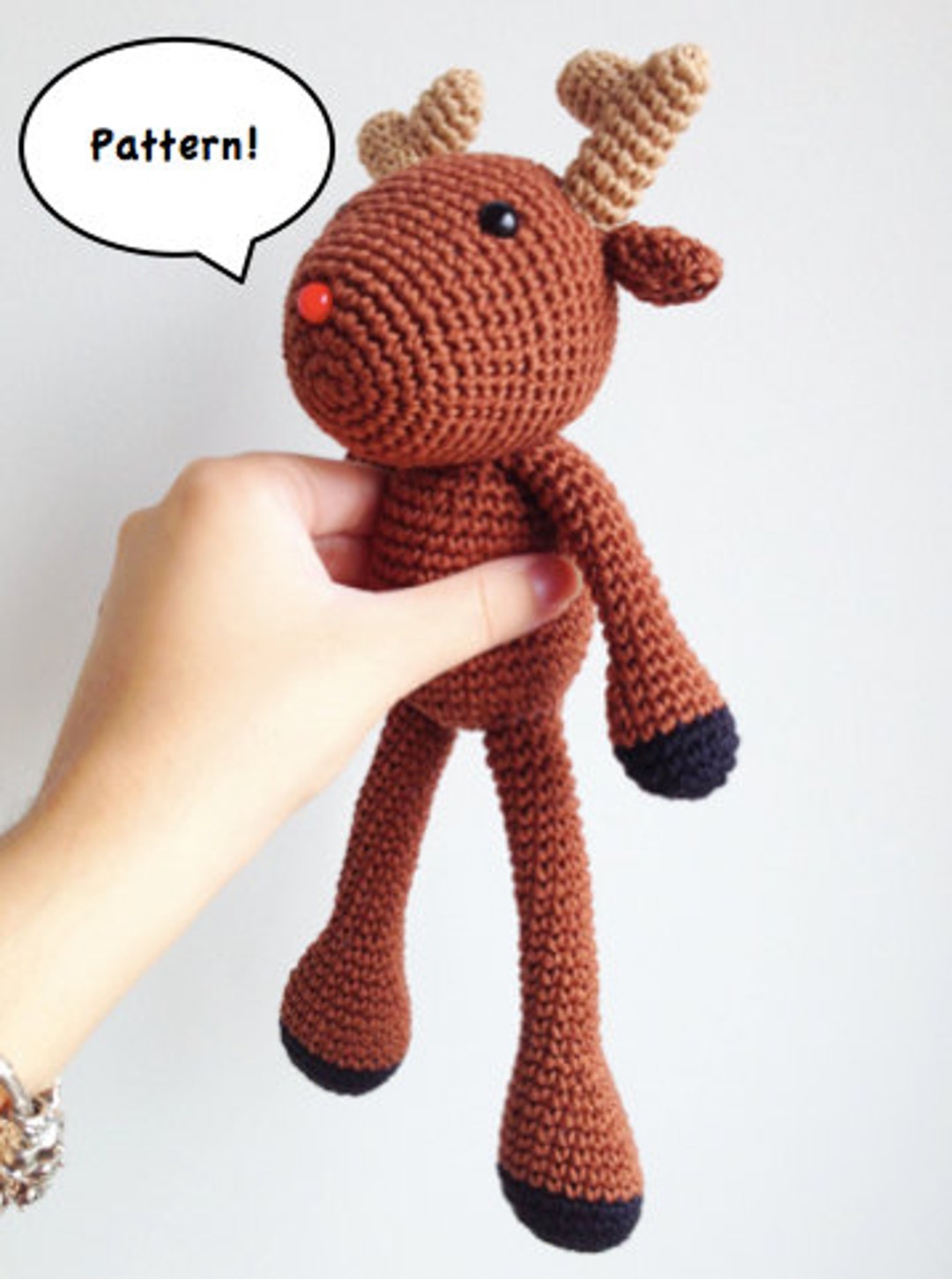 Patrón Reno Amigurumi - Etsy España