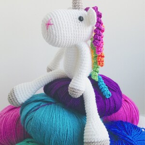 Unicorn Plush, Unicorn Stuffed Animal, Unicorn Plushie, Unicorn Stuffed Toy, Crochet Unicorn image 5