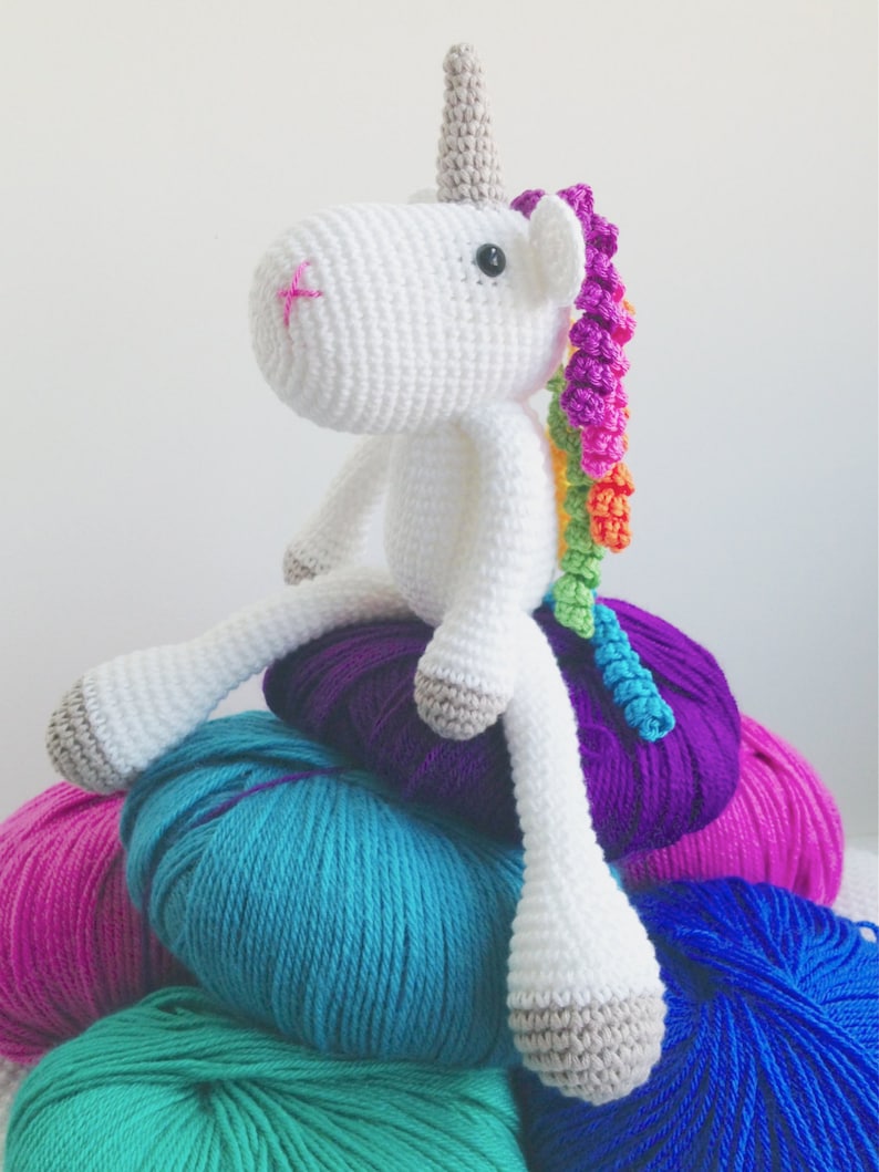 Unicorn Plush, Unicorn Stuffed Animal, Unicorn Plushie, Unicorn Stuffed Toy, Crochet Unicorn image 5