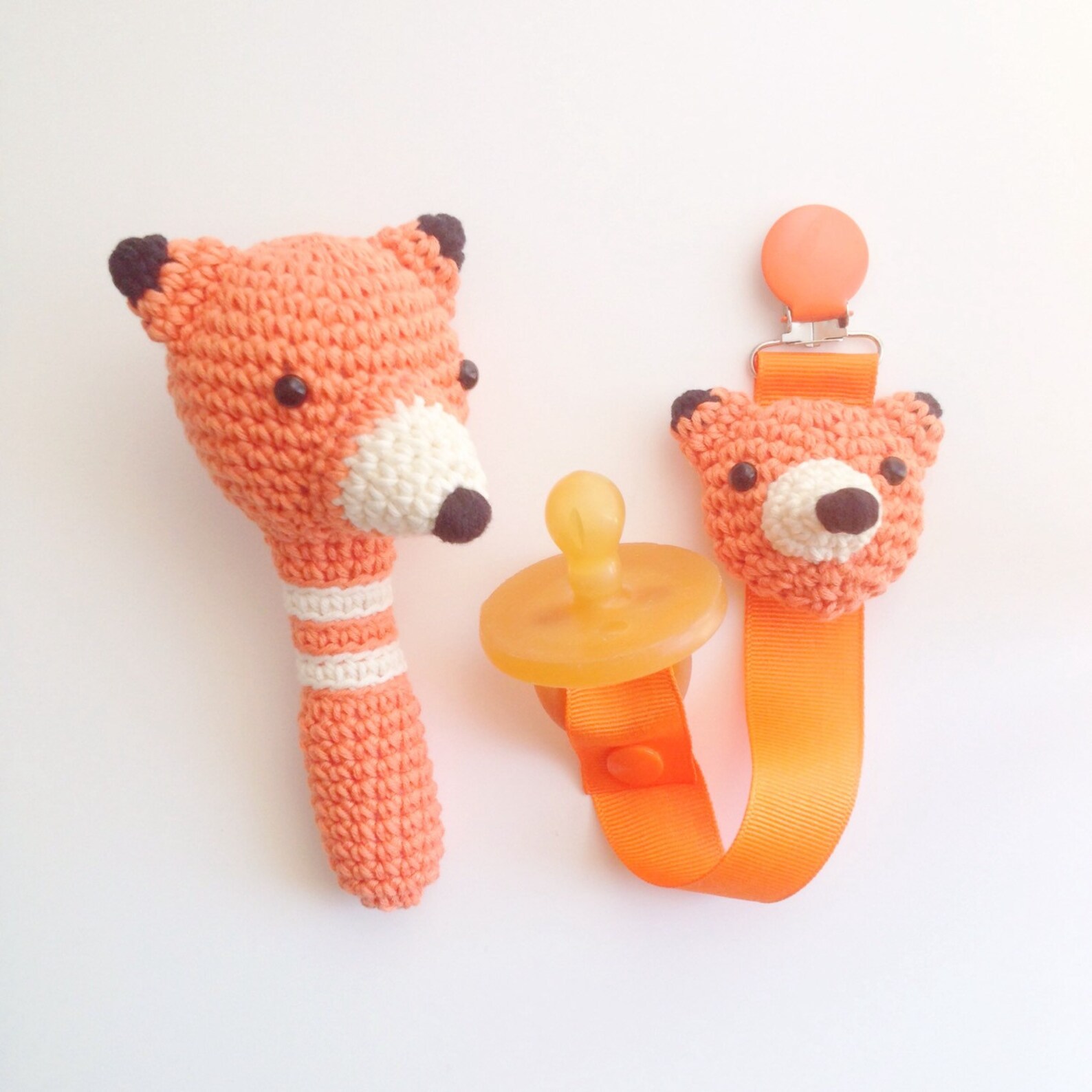 Fox Pacifier Clip Fox Paci Clip Ribbon Pacifier Clip Paci Etsy Israel