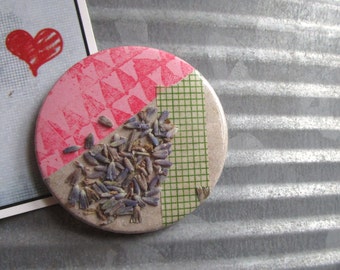 Lavendel Urlaub, Magnet 59mm, handgemacht