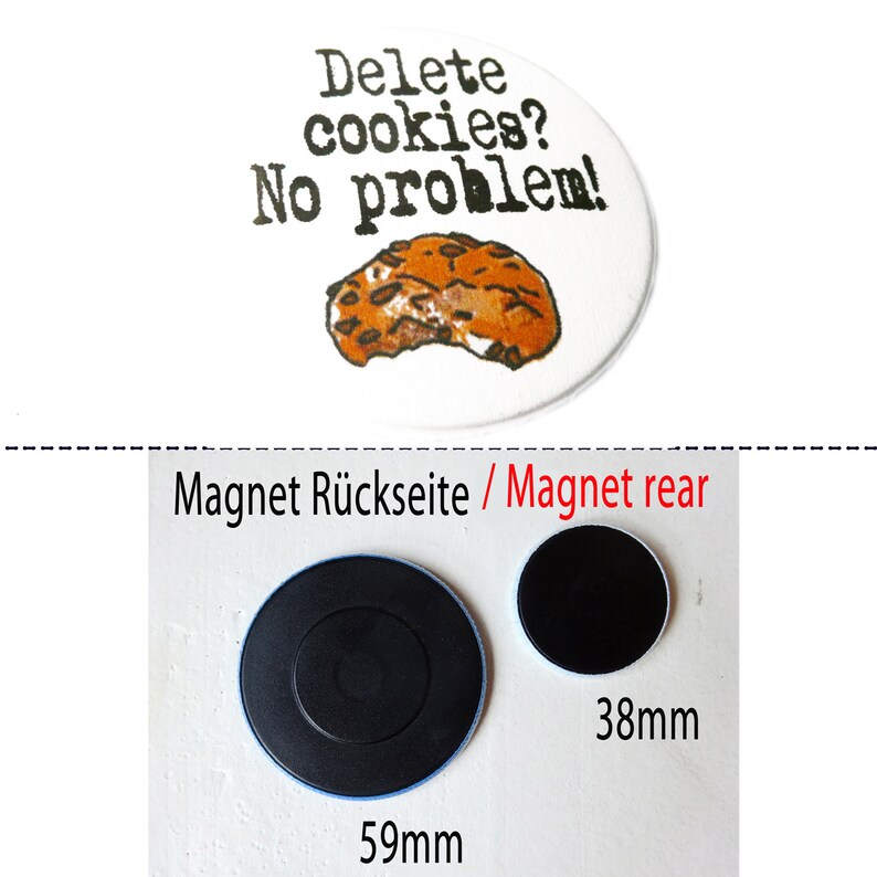 Button, Magnet, Taschenspiegel oder Flaschenöffner. Delete cookies. Bild 3