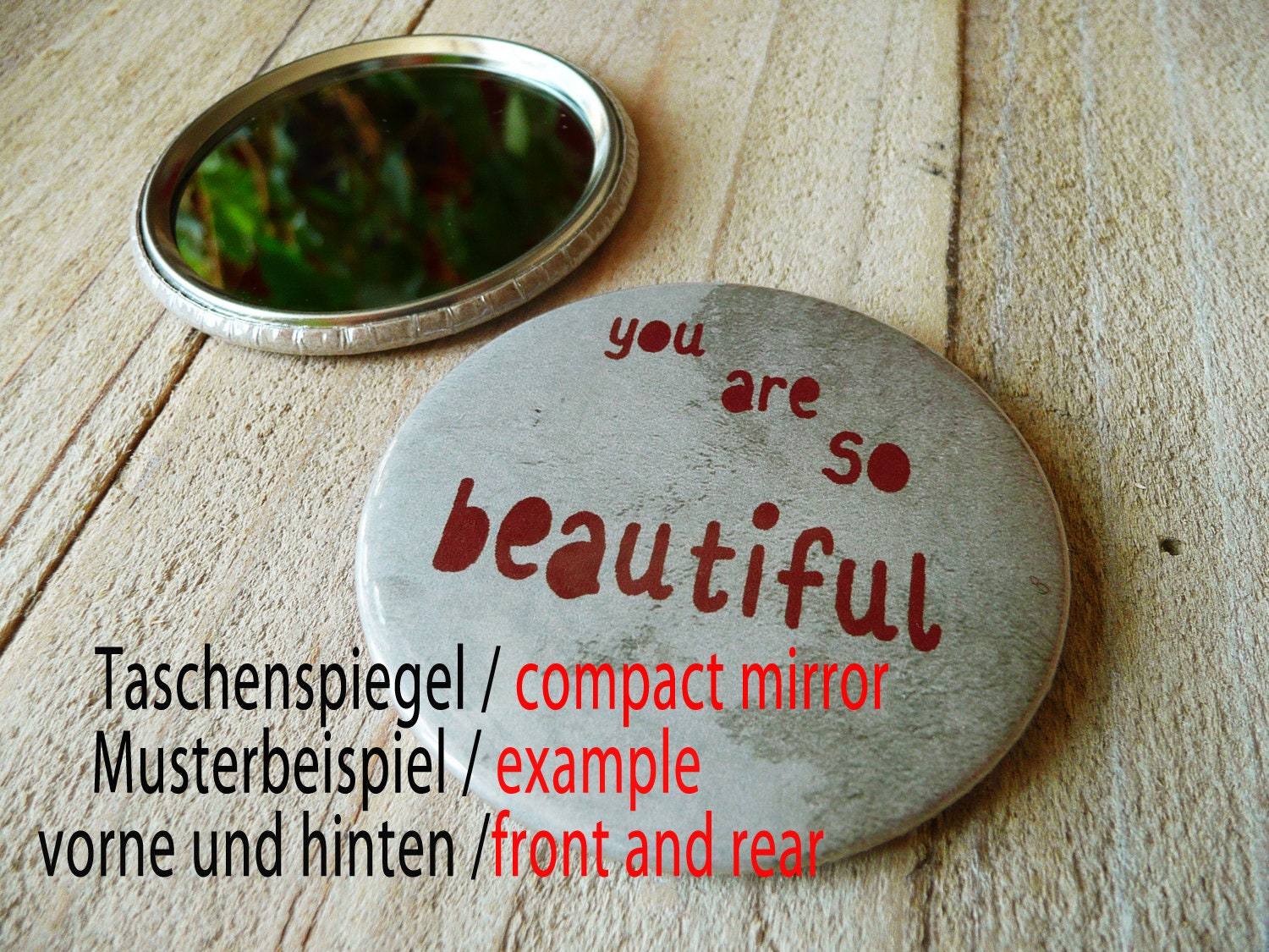 Ich glaub mein Hamster bohnert. Button Taschenspiegel Etsy