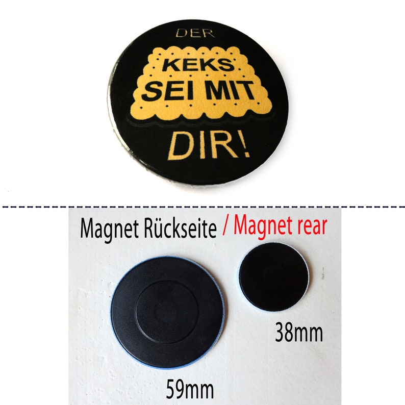 Der Keks sei mit dir Button, magnet, compact mirror or bottle opener. image 5