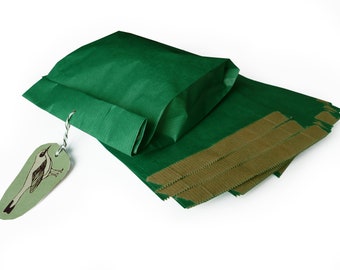 Paper bags, green, 24 pcs.