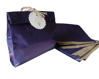 Paper bags, blue, 24 pcs